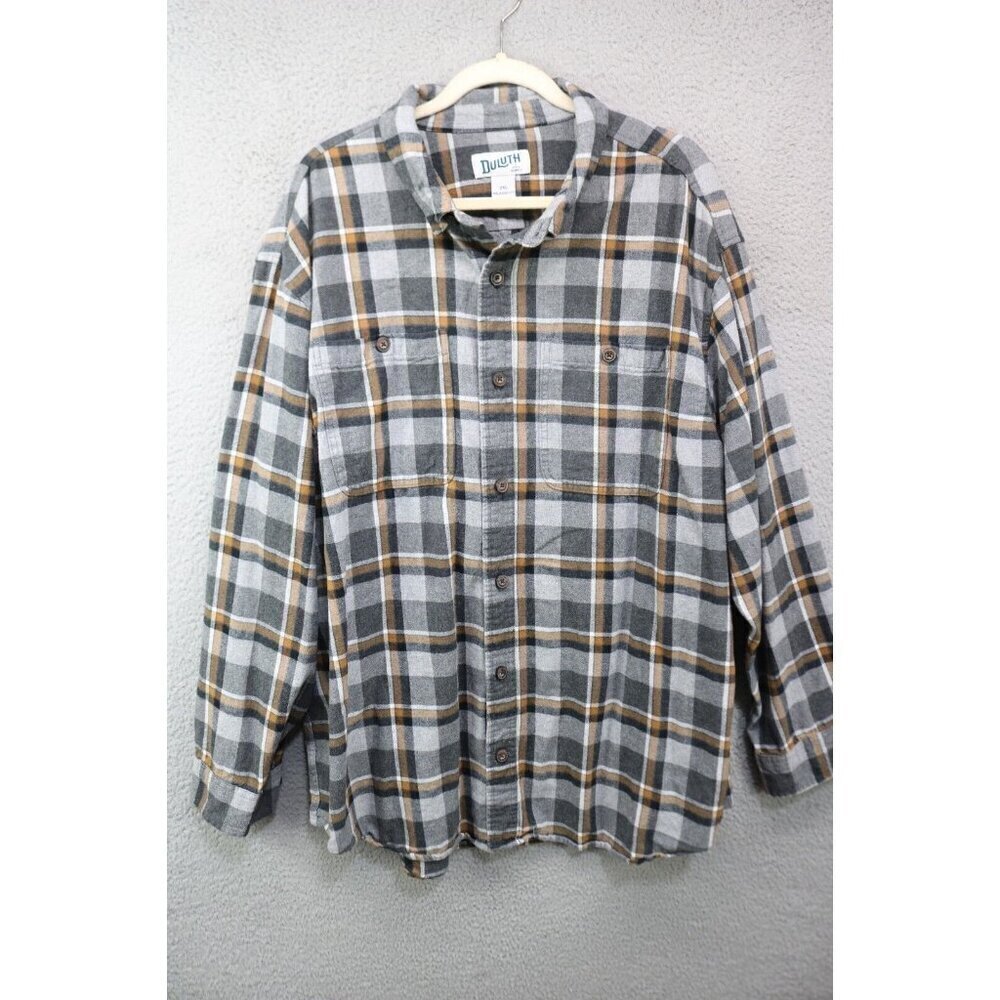 Duluth Trading Co. Men's‎ Button Up Plaid Shirt-Size 2XL-Relaxed Fit